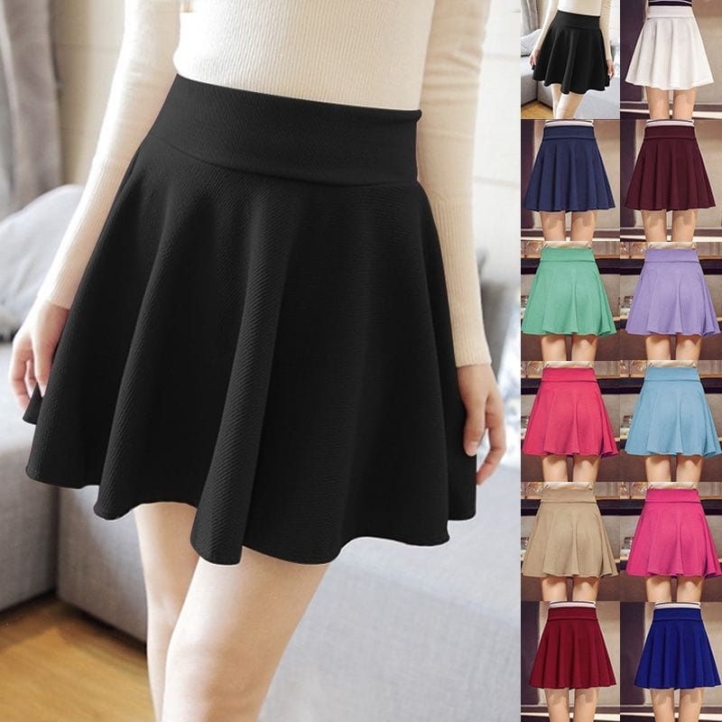 Jual Rok Mini Wanita Korea Flare Skirt Casual Mayung Rok Pendek Wanita ...