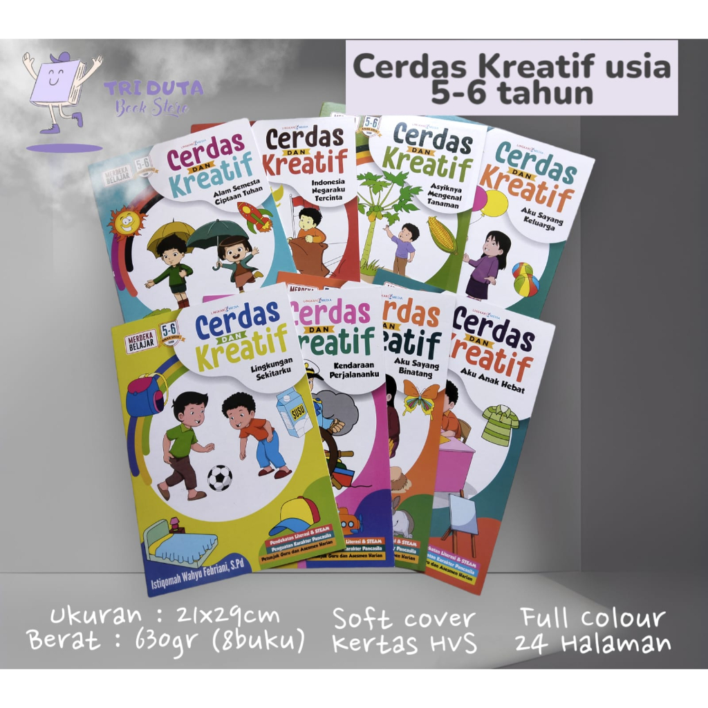 Jual Buku Paket Seri Cerdas Dan Kreatif Anak Paud Dan TK Usia 5 - 6 ...