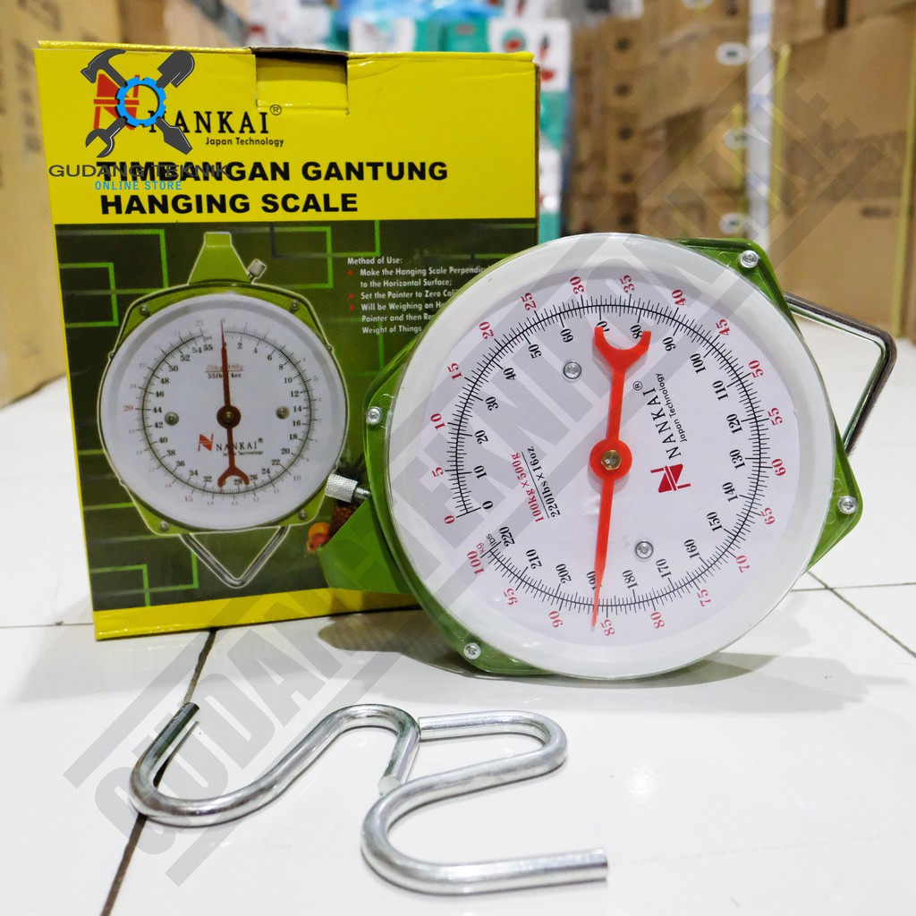 Jual Timbangan Gantung 100 Kg NANKAI Hanging Scale Timbangan Barang Analog Timbangan Serbaguna