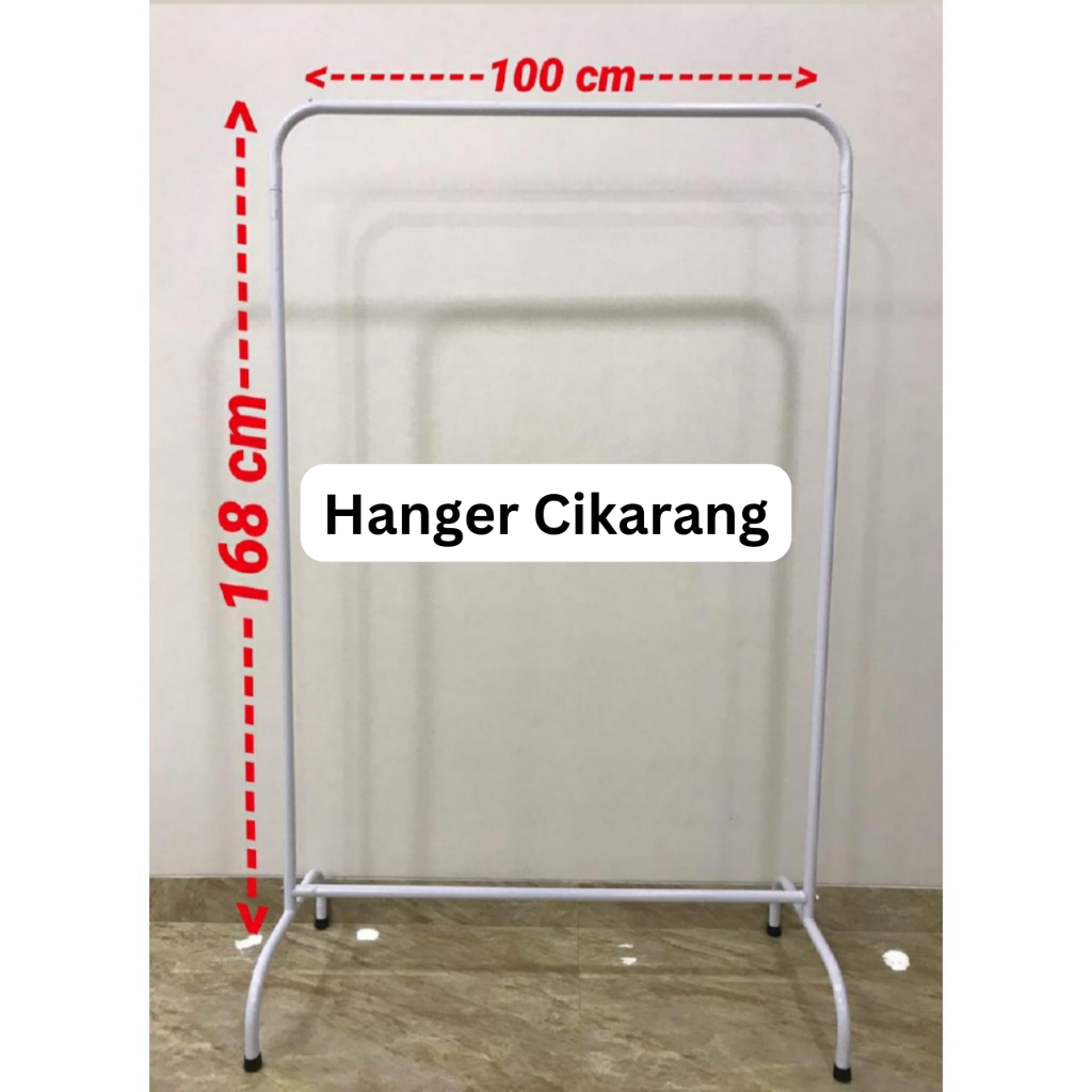 Jual Gawang Baju Model Putih / 100cm / Jemuran Baju Putih Minimalis