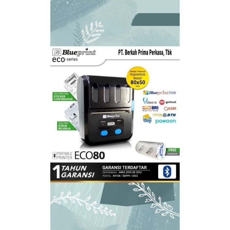 Jual Printer Thermal Portable Bluetooth BLUEPRINT eco 80 (BP-eco80 ...