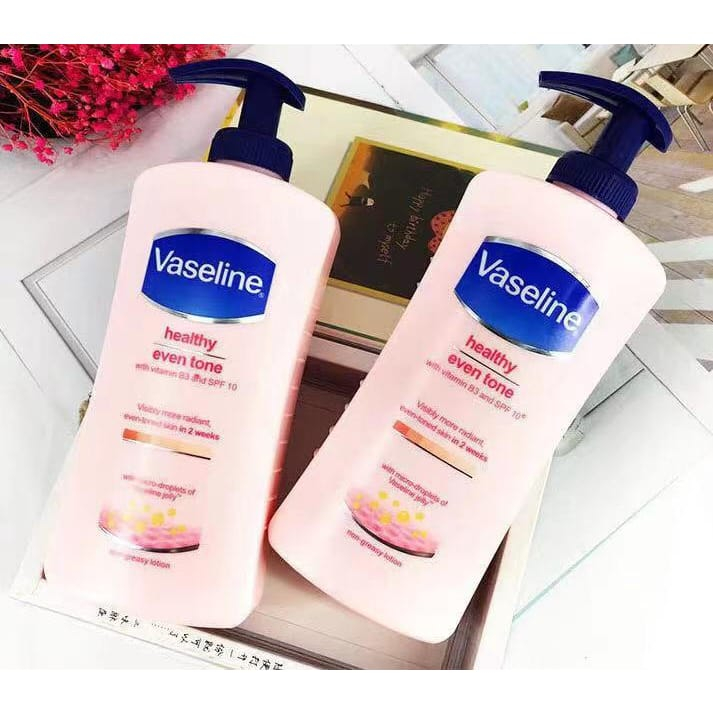 Jual Vaseline Permanent Whitening Body Lotion Healthy Even Tone With Vitamin B3 And Spf 10 6798