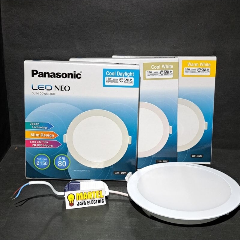 Jual Lampu Downlight Led Panel Panasonic Ib Bulat Neo Slim Watt