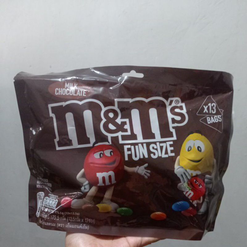 M&M 's FUN SIZE Chocolate/Peanut 13.5g X 13pkts