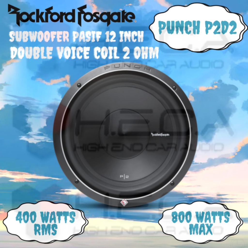 Rockford Fosgate P2D2-12 Subwoofer 30cm 400W RMS - Doppia Bobina 2 Ohm, Cestello Stampato, Cono In Kevlar