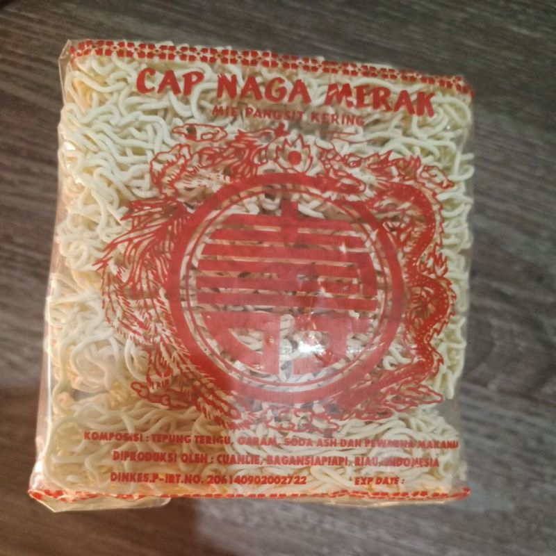Jual Wanthamie Mie Pangsit Kering Cap Naga Merak isi 5 Keping / Mi ...