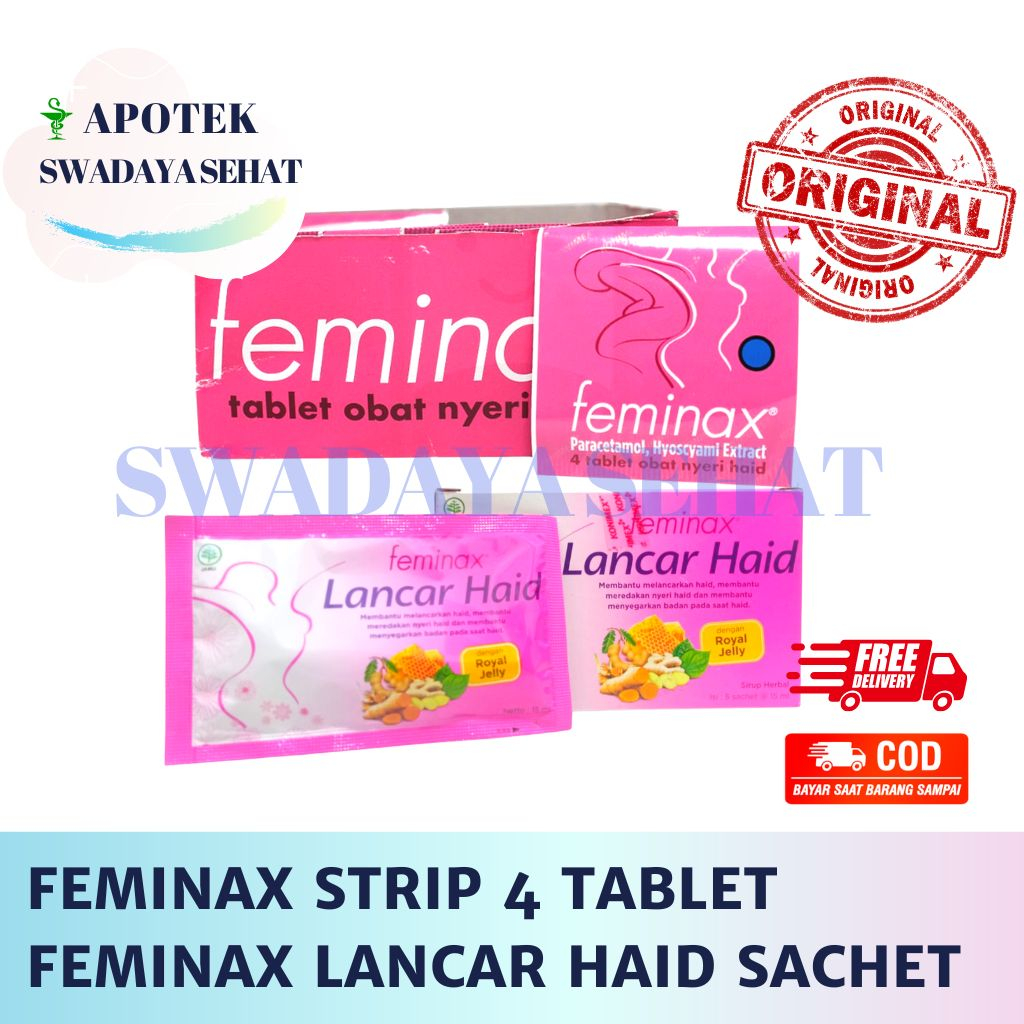 Jual Feminax Strip 4 Tablet Lancar Haid Sachet Obat Pereda Nyeri Haid