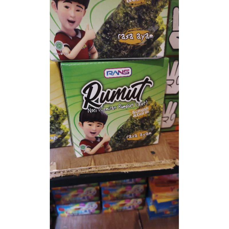 Jual Rumut Rans Snack rumput laut 1 pack isi 12 pcs | Shopee Indonesia
