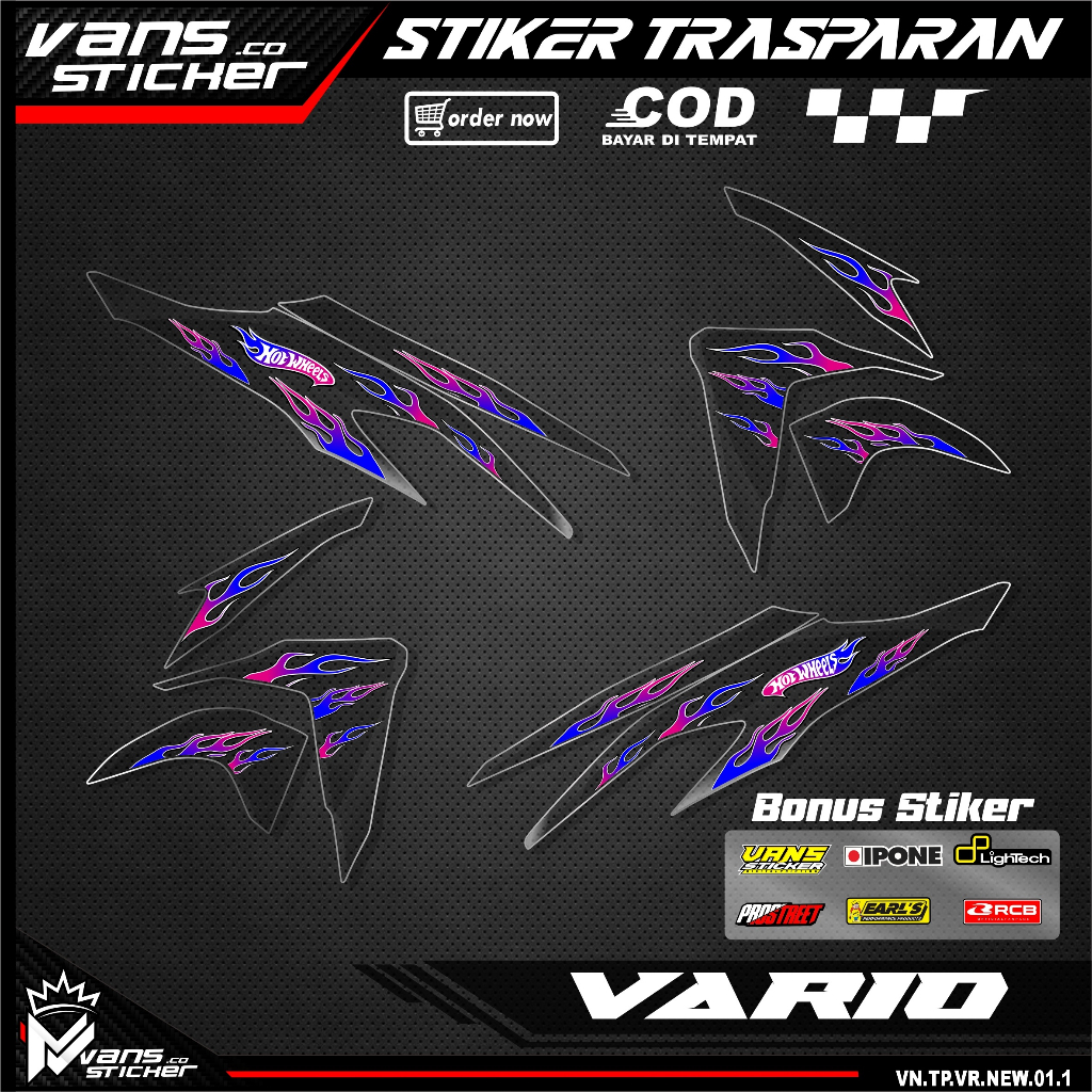 Jual Stiker striping trasparan VARIO NEW 125 150 NEW FACELIFT - Sticker