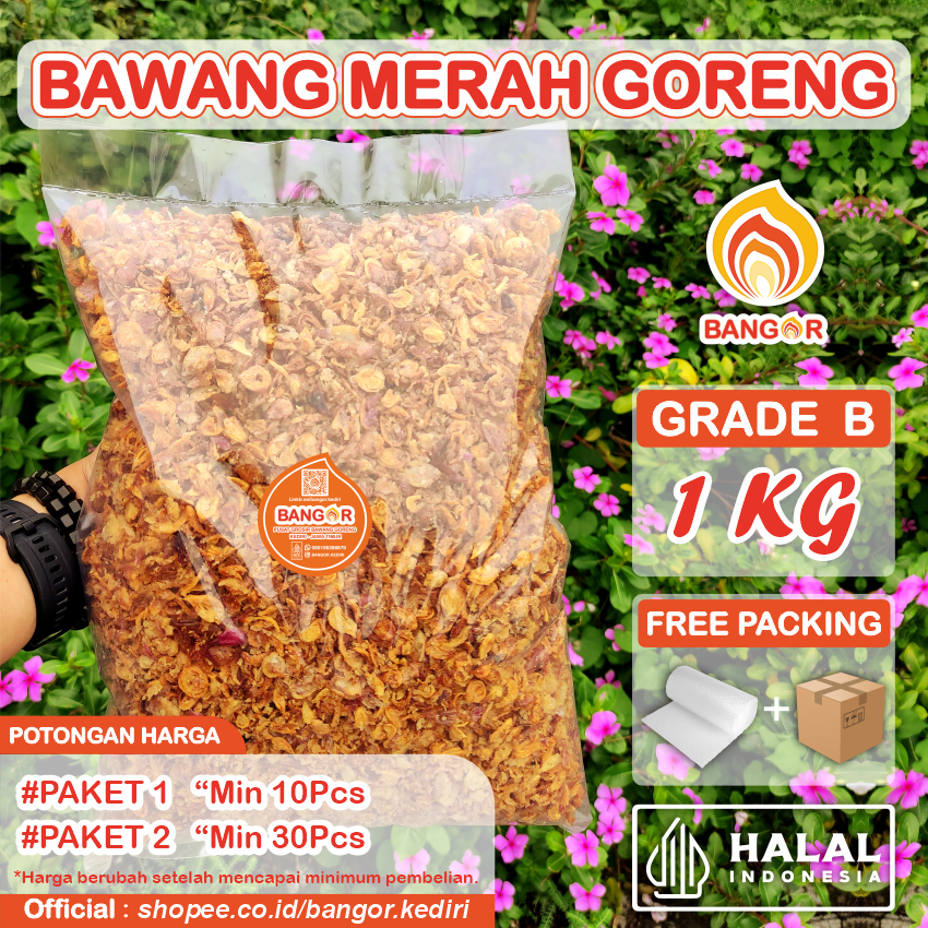 Jual MERAH-B [ 1 Kg ] Bawang Merah Goreng / Brambang Goreng, Grade B ...