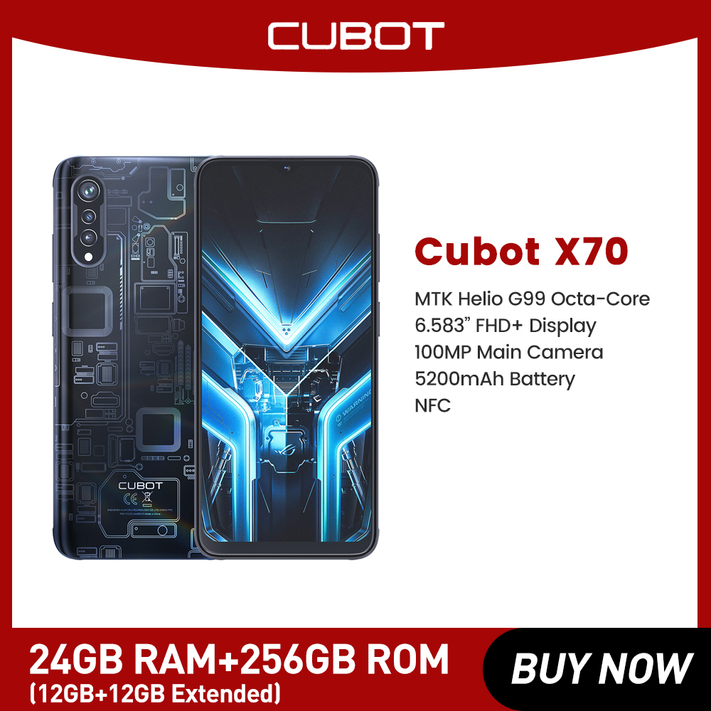 Global Version Cubot X70 12GB+256GB Smartphone 6.58 Android 13 100MP  Camera NFC