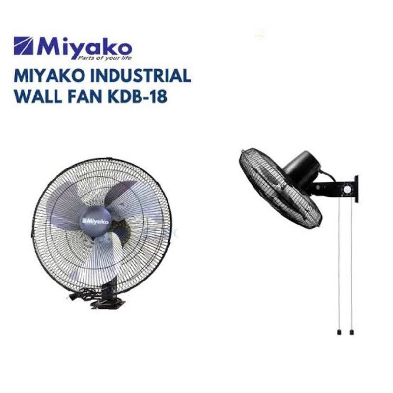 Jual KIPAS ANGIN DINDING BESI MIYAKO KDB18 WALL FAN KDB 18 GARANSI 1 ...