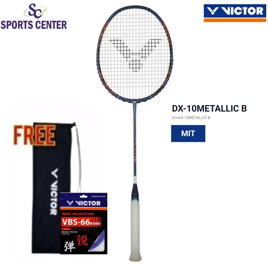 Jual New Raket Badminton Victor DriveX 10 / Drive X 10 Metallic B ...