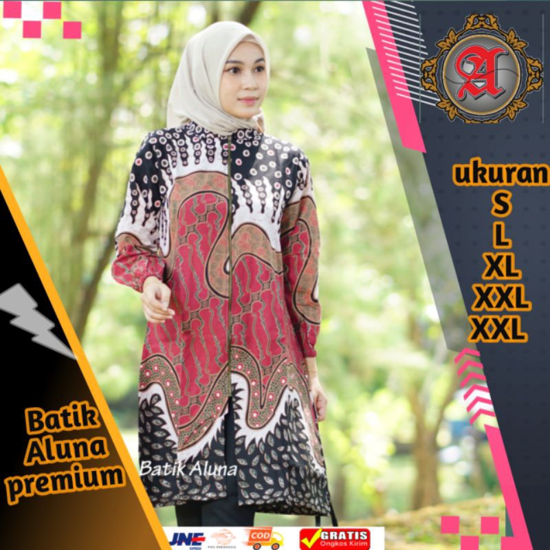 Jual Batik Aluna Premium Batik Solo Premium Batik Wanita Tunik Premium ...