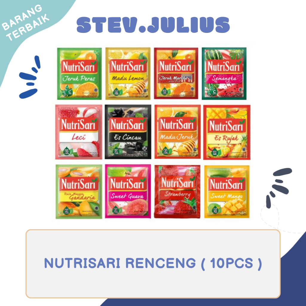 Jual nutrisari sachet renteng 10bks x 14gr renceng -stev julius ...