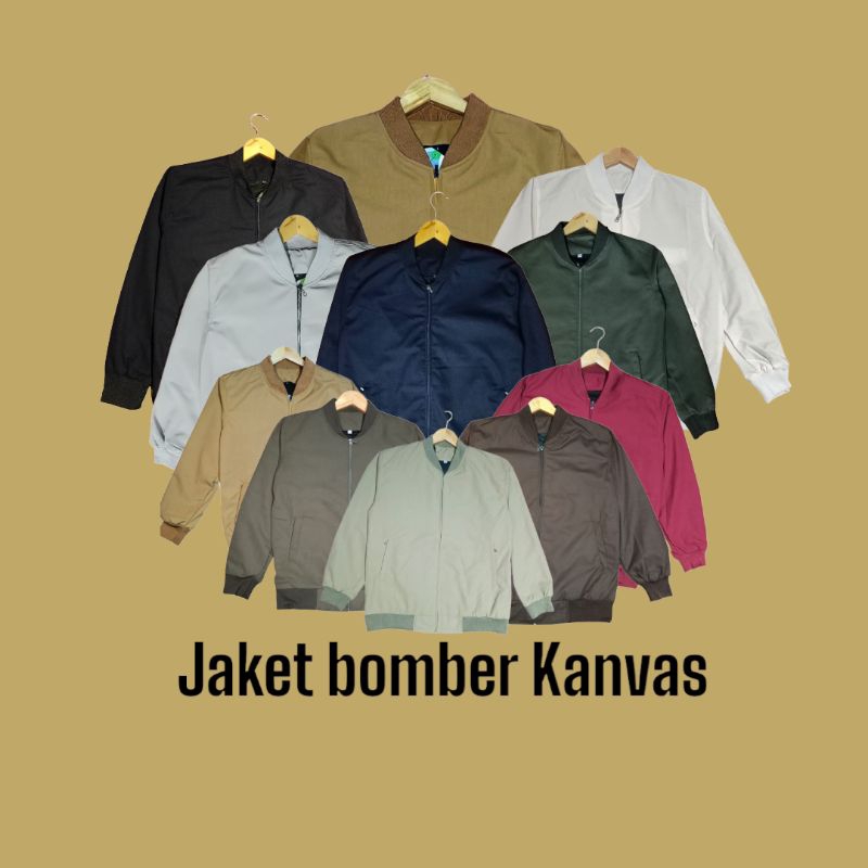 Jual JAKET BOMBER KANVAS JAKET KEREN | Shopee Indonesia