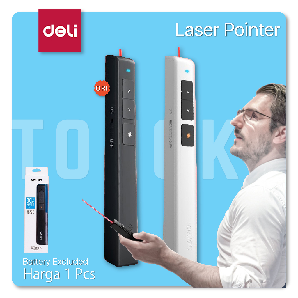 Jual Deli Laser Pointer + Presenter Wireless USB Pen Laser Presentasi ...