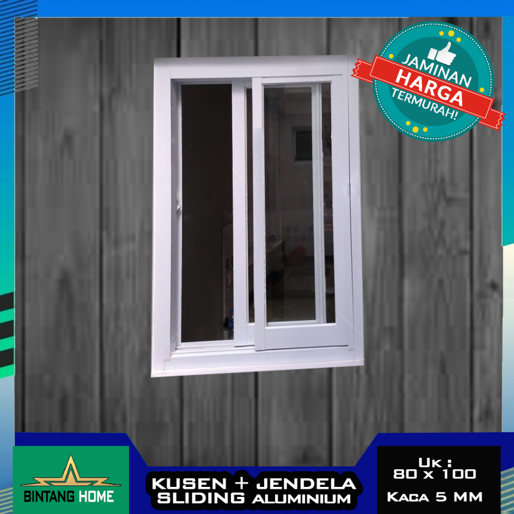 Jual Kusen Jendela Sliding Aluminium Uk 80x100 Shopee Indonesia 2064