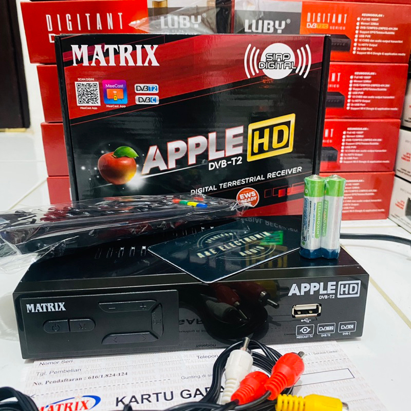 Jual Set Top Box DVB T2 Matrix Apple Bisa Youtube & IPTV Shopee Indonesia
