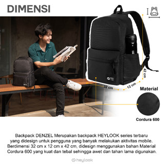 Jual Heylook Official Backpack Denzel Tas Ransel Laptop Pria Wanita