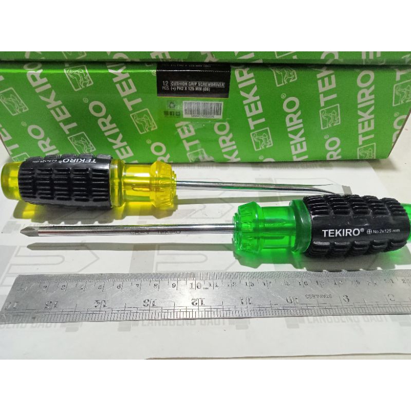 Jual Tekiro Obeng Karet 5 Inch / 125 mm PH2 Plus ( + ) Minus ...