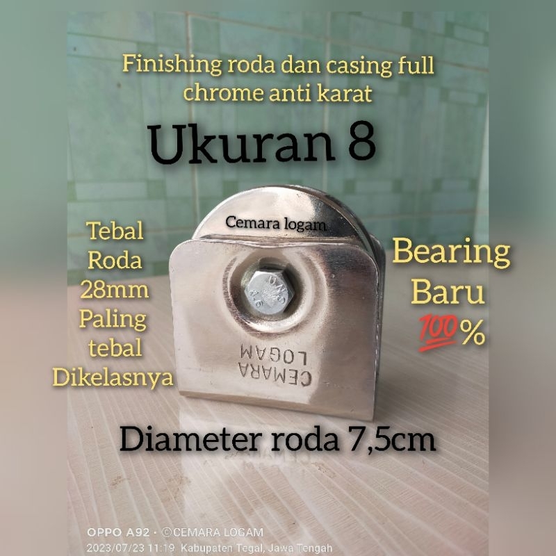 Jual roda besi super 678 dan 10cm ornamen pintu pagar dorong putar dan