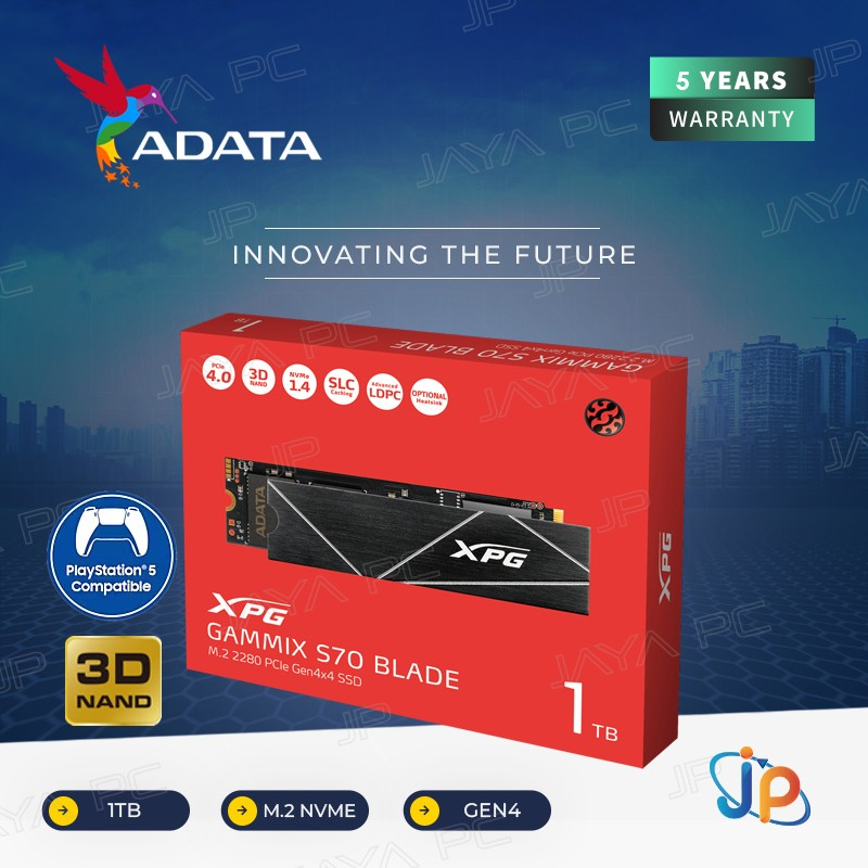 Jual ADATA SSD XPG Gammix S70 Blade M.2 Pcie Gen4 Nvme 1TB - 1 TB ...