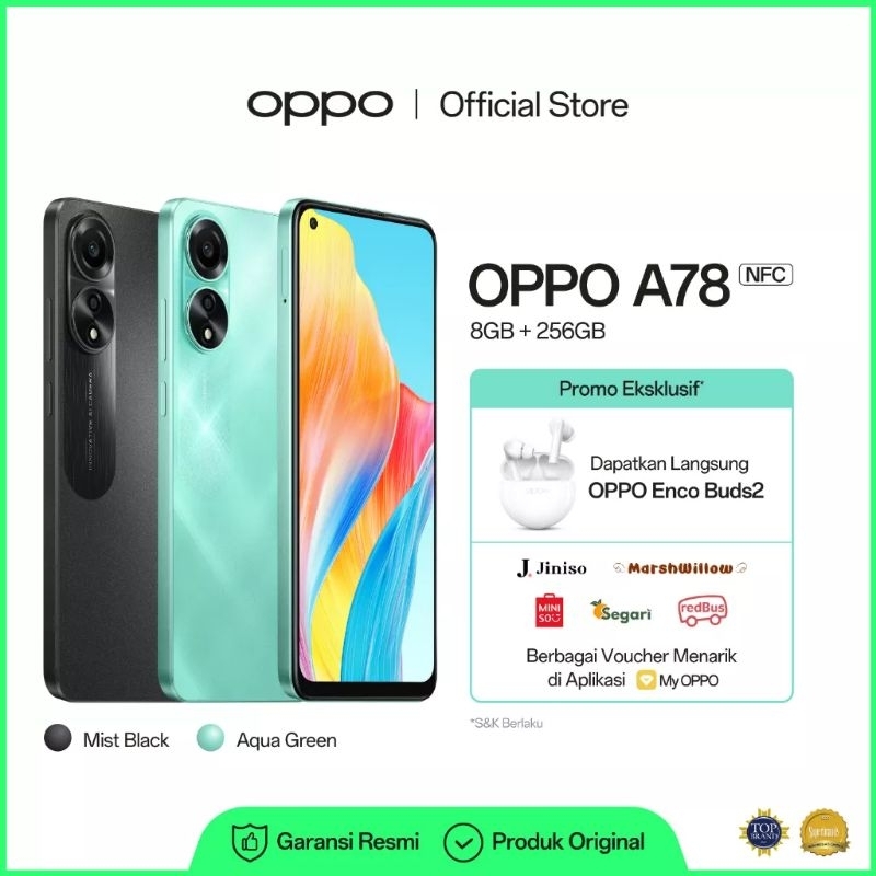 Jual OPPO A78 4G 8/256Gb FREE ENCO BUDS2 | Shopee Indonesia