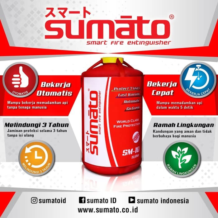 Jual Sumato Fire Extinguisher SM-10 Japan Technology | Shopee Indonesia