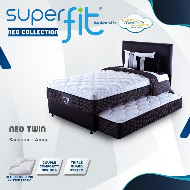 Jual Kasur Springbed 2 in 1 Bed Sorong Comforta SuperFit Neo Twin 120 x ...