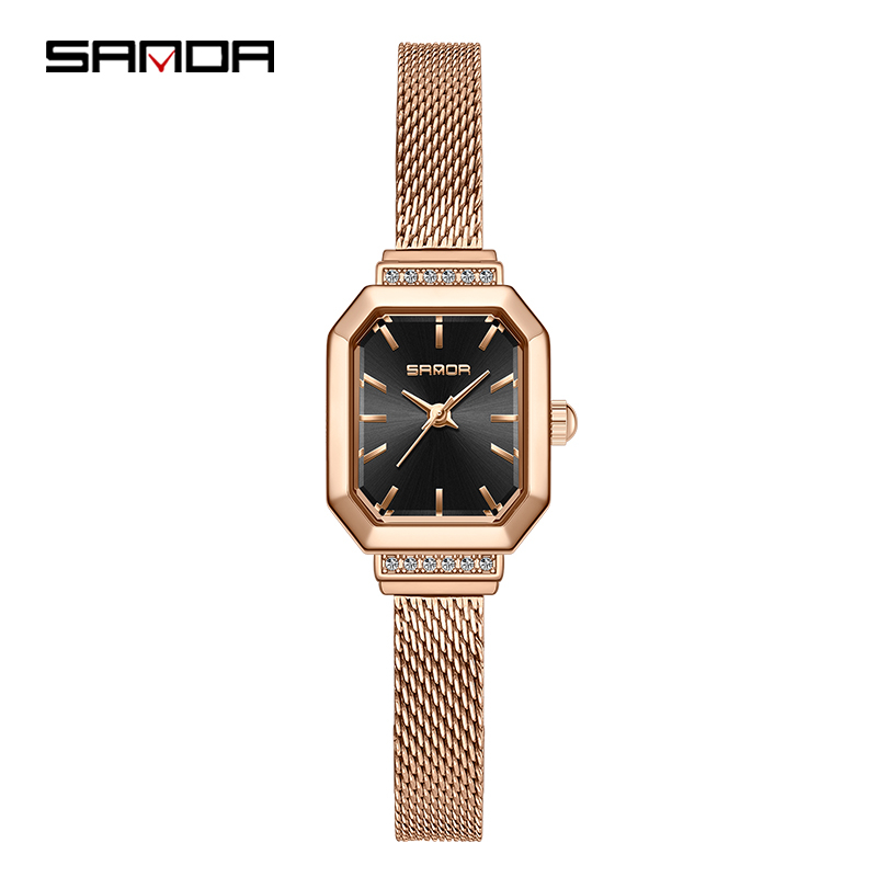 Jual SANDA 1127 Jam Tangan Wanita Analog Retro Style Tali Stainless ...