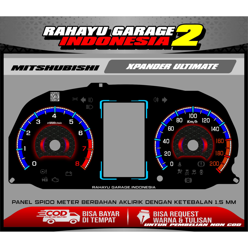 Jual papan speedometer custom xpander ultimate panel spido meter custom