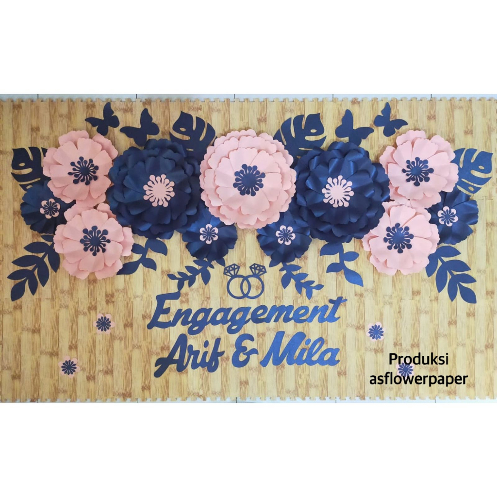Jual Paper flower Engagament bunga kertas dekorasi lamaran | Shopee ...