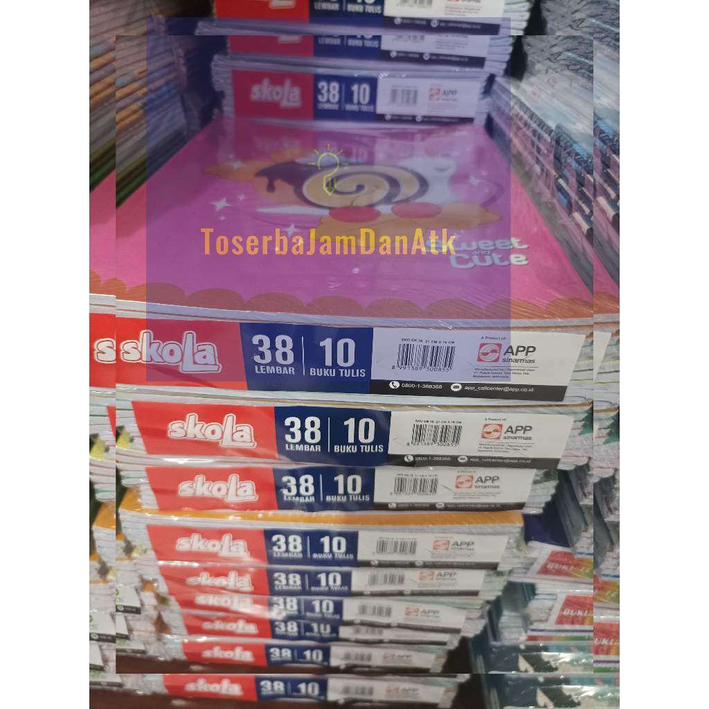 Jual Buku Tulis Sekolah / Buku Merk Skola 38 Halaman / Isi 10 Buku Per ...