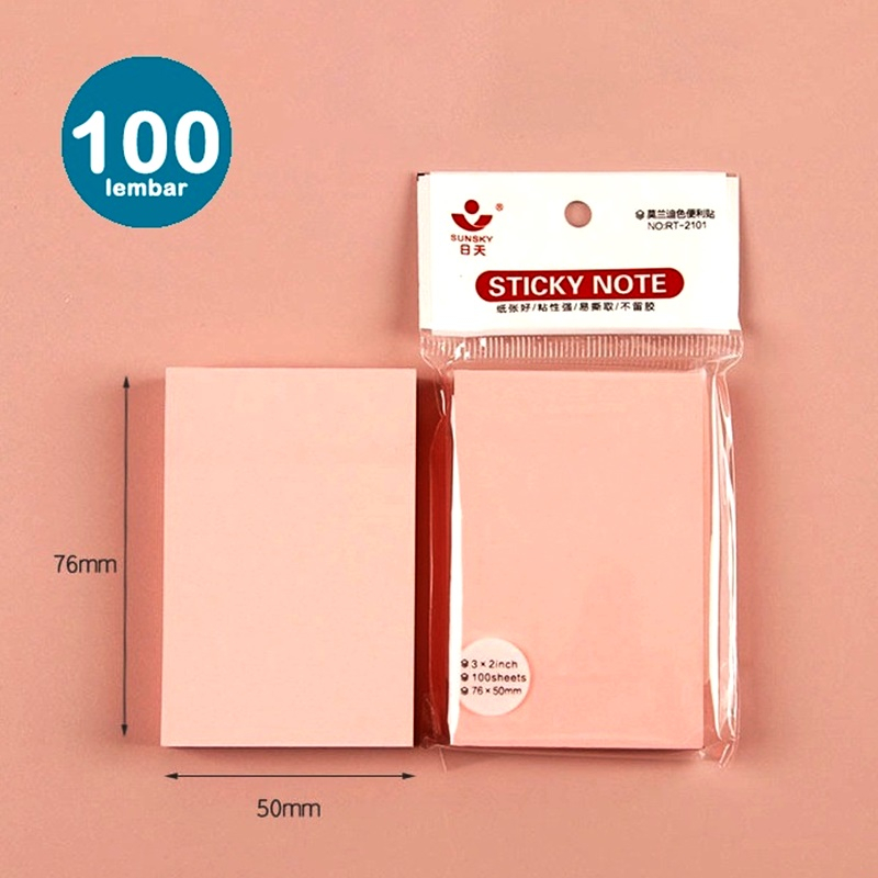 Jual Lembar Sticky Note Pastel Polos Sticky Notes Pastel Kertas