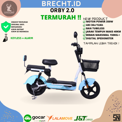 Jual Sepeda Listrik E Bike Genio Orby By United V W New Design Shopee Indonesia