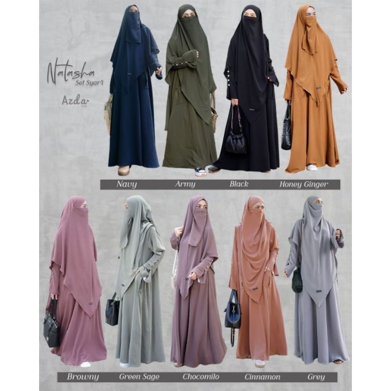 Jual Natasha Set by Azda Set Gamis Syari | Set FK | Shopee Indonesia