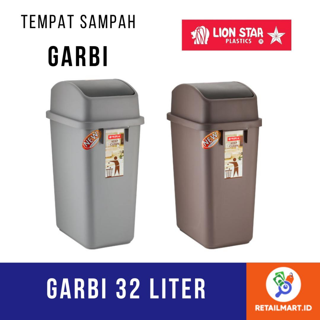 Jual Lion Star Tempat Sampah Garbi Dust Bin 32 Liter Shopee Indonesia 5125