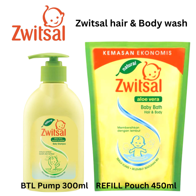 Jual Zwitsal Baby Bath Hair And Body Natural Aloe Vera 450 ML BOTOL ...