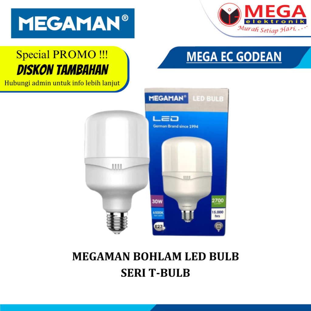 Jual Bohlam Led Megaman T Bulb Bola Lampu T Bulb W W W W W Terlengkap Shopee Indonesia