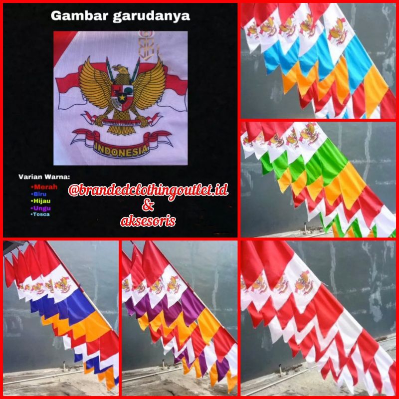 Jual Bendera Umbul Umbul Garuda Indonesia 8 Mata Bendera Umbul Umbul Zig Zag Bendera Umbul