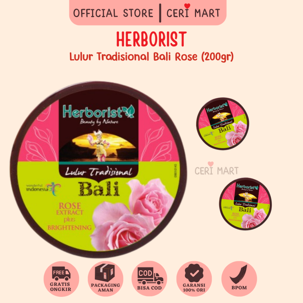 Jual Herborist Lulur Tradisional Brightening Body Scrub Bali 100 gr ...