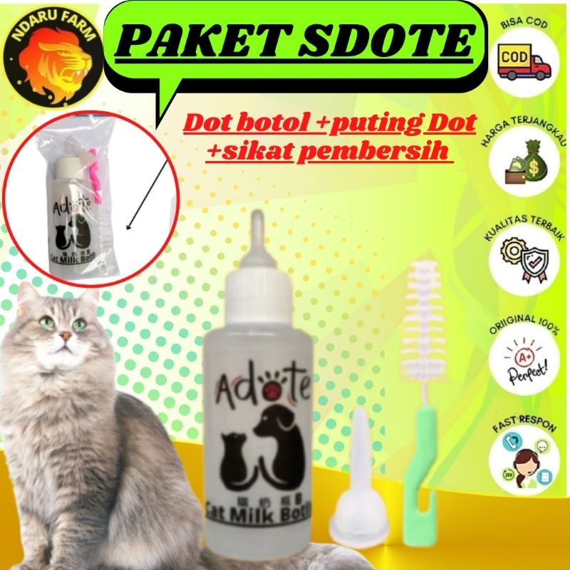 Jual Botol Susu Murah Original Adote Untuk Kucing 1 Paket Sikat Dan Dot