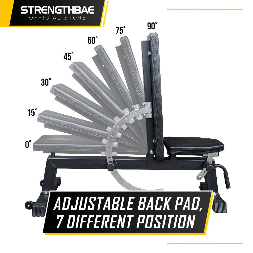 Jual Adjustable Gym Bench STRENGTHBAE Kursi Bangku Fitness Flat Incline ...