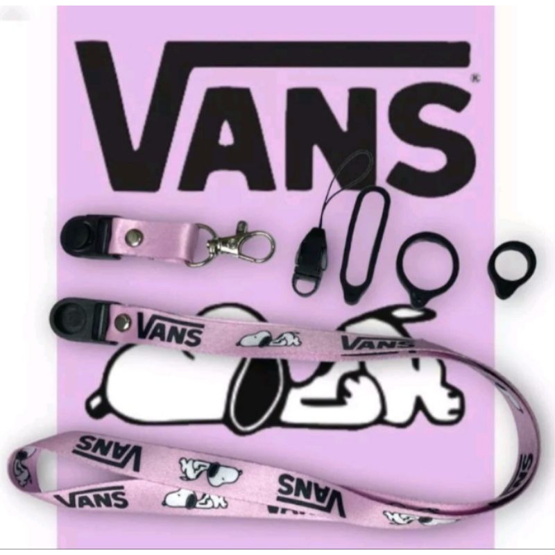 Jual TALI LANYARD VANS X SNOOPY LANYARD PINK ART CUTE / GANTUNGAN VANS ...
