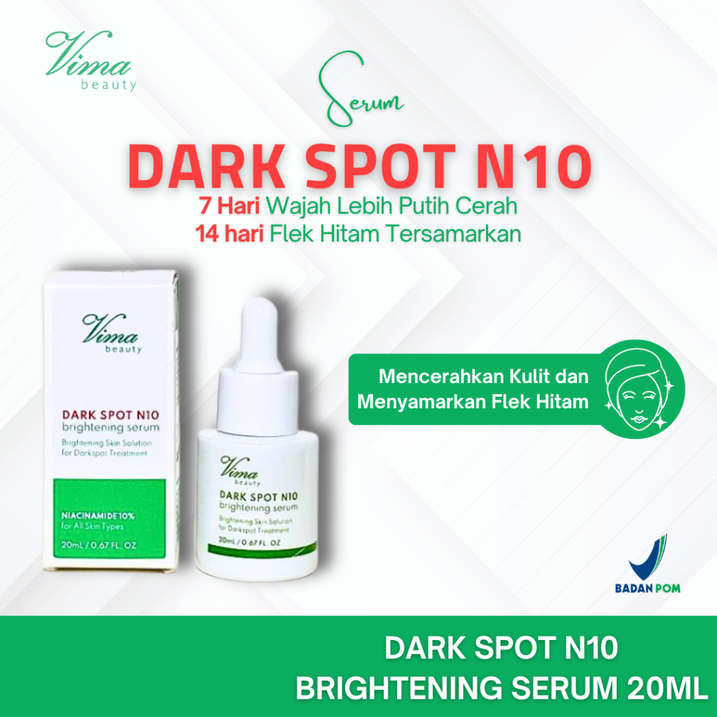 Jual Serum Dark Spot Brightening N10 Serum Pemutih Flek Bekas Jerawat ...