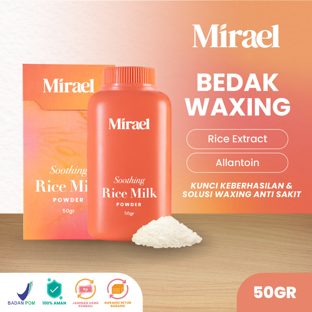 Jual MIRAEL Soothing Rice Milk Waxing Powder 50gr | Shopee Indonesia