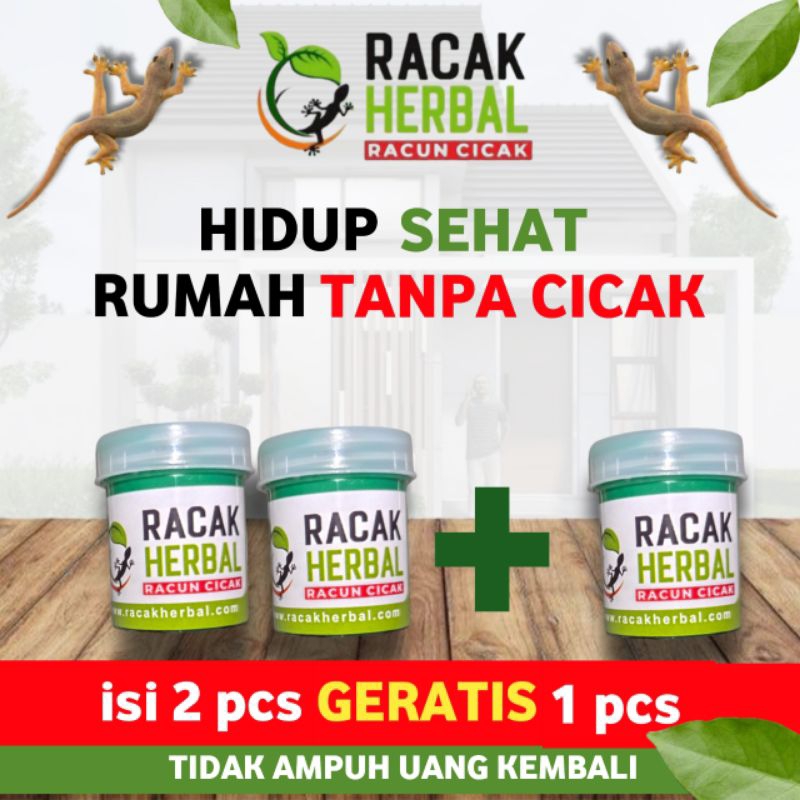 Jual Racak Herbal Isi 2 GRATIS 1pcs Racak - Racun Cicak & Tokek ...