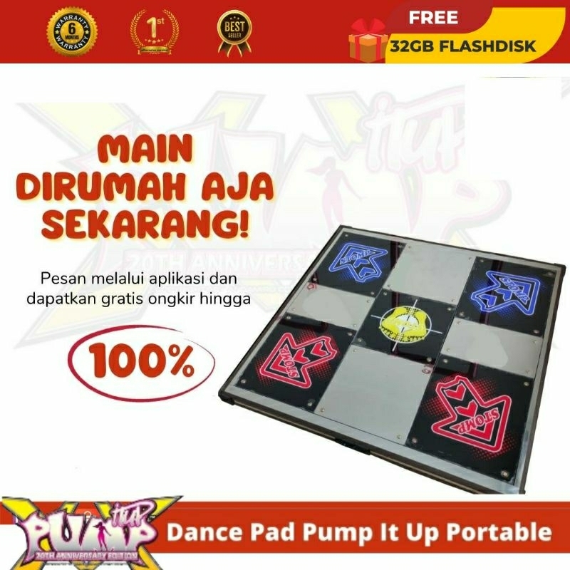 Jual Dance Pad Pump It Up Besi / Karpet PIU Besi Tanpa Pegangan