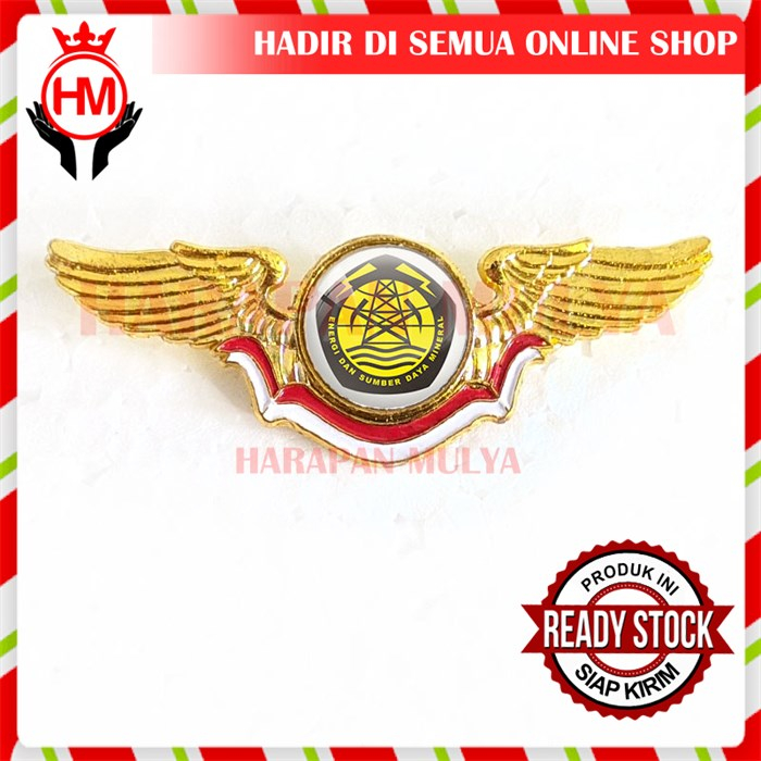 Jual Pin Esdm Pin Bros Wing Logo Kementerian Esdm Harapan Mulya